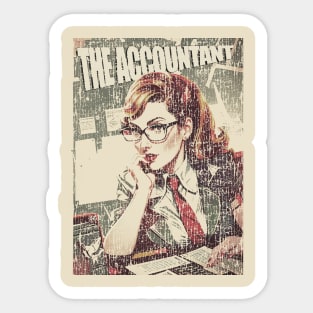 The Accountant Girl Vintage Cracked Sticker